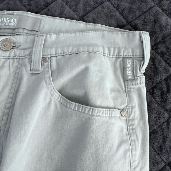 Versace Jeans Couture Pants Men 34 35 Gray Destroyed Bleach Splatter CL - Picture 8 of 12